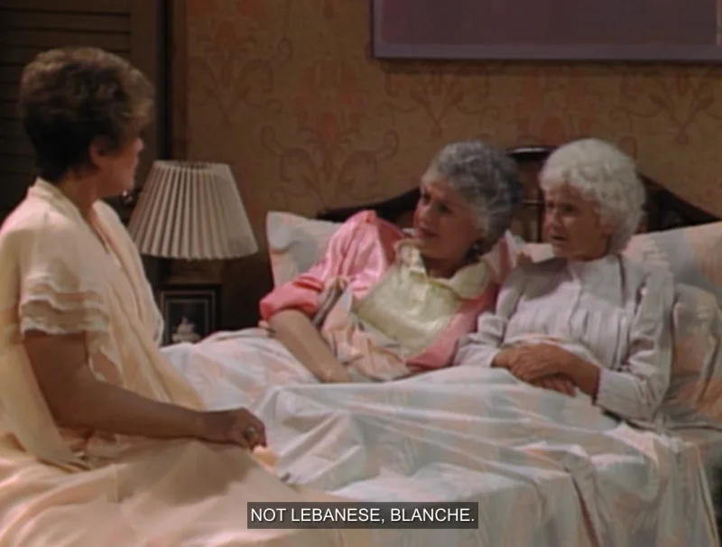 Jean speaks with Dorothy and Rose in The Golden Girls episode Isn’t It Romantic?