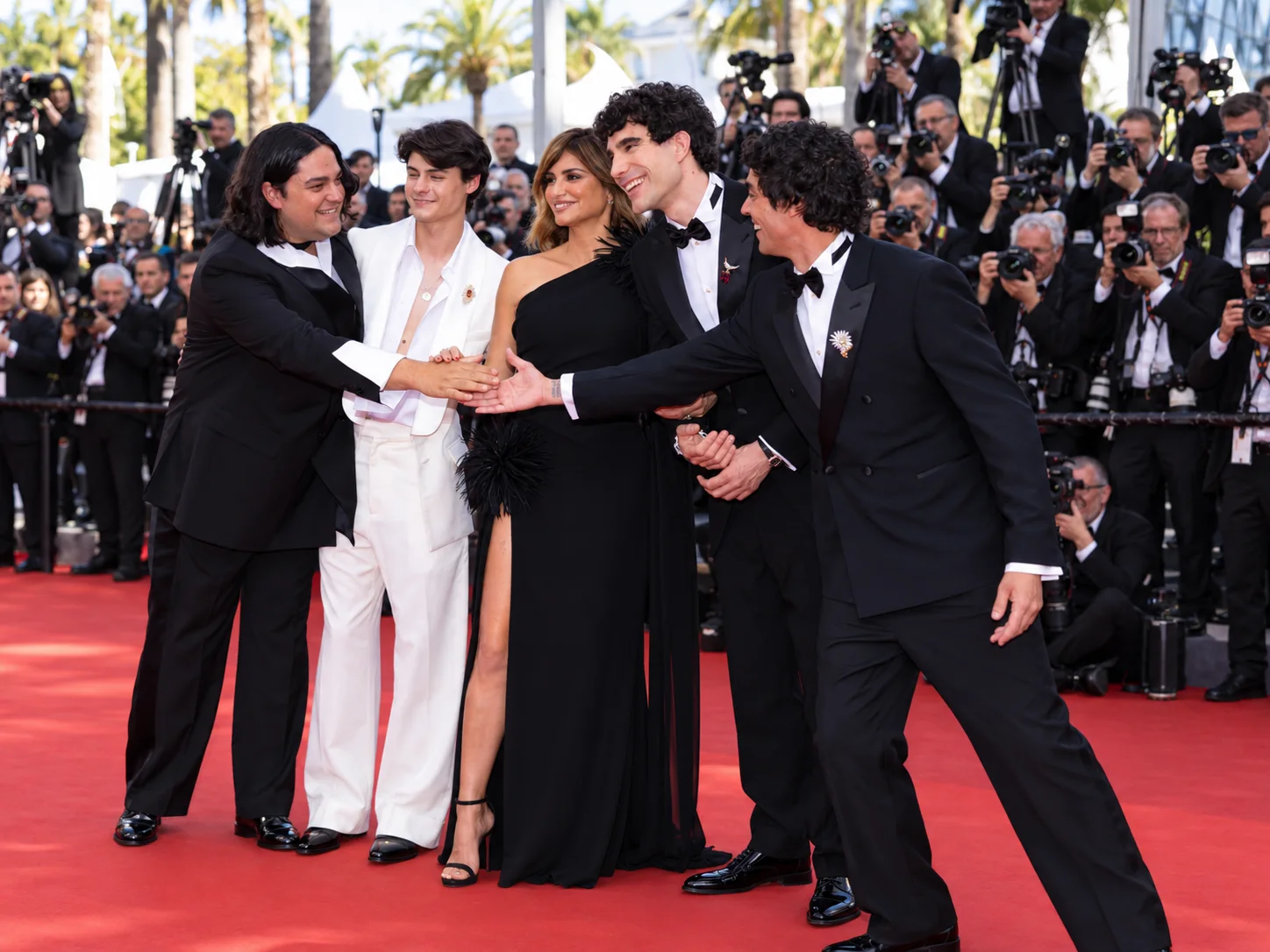 The La Bola Negra cast at the Cannes Film Festival