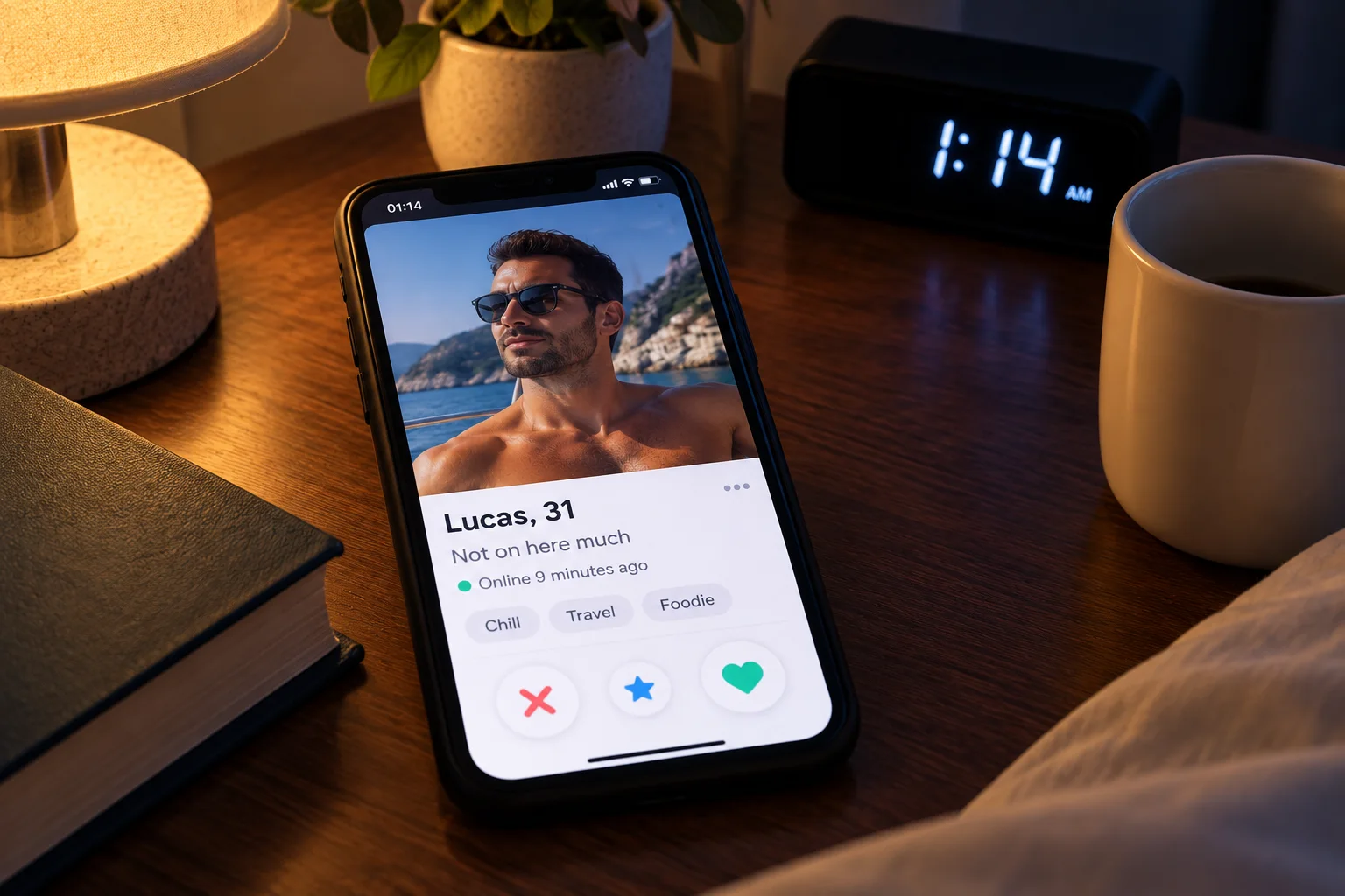 Dating profile saying not on here much while showing online nine minutes ago