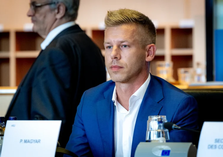 Péter Magyar at a European Parliament committee meeting in July 2024