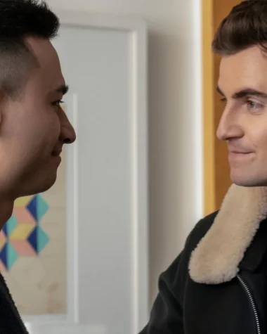 Colin Hughes with his boyfriend Michael in Ted Lasso