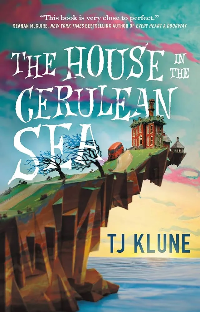 Book cover of The House in the Cerulean Sea by TJ Klune, linked to the audiobook on Spotify